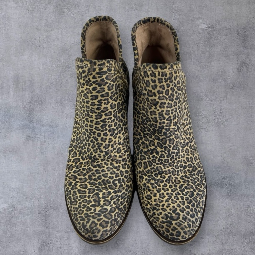 Lucky brand Women’s LK-Bashina 2 Sophia Leopard Animal Print Ankle Boots Sz 7.5M - Picture 3 of 10